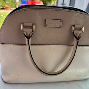 kate spade cream dome satchel with gold hardware